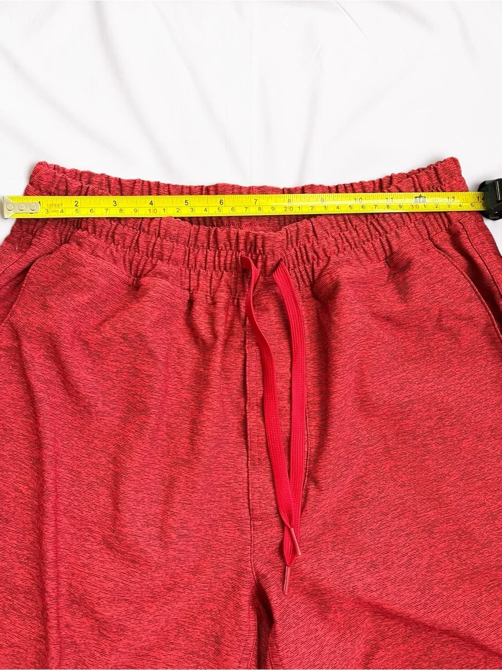 Outdoor Voices Men’s Heather Red Athletic Drawstring Shorts 7.5” Inseam Size S